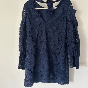 Zara Navy Lace Dress